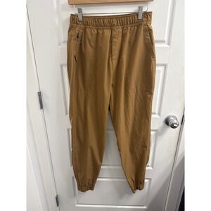 SAXX Go To Town Joggers Mens Medium Brown Polyester Elastic Waist Active Pants